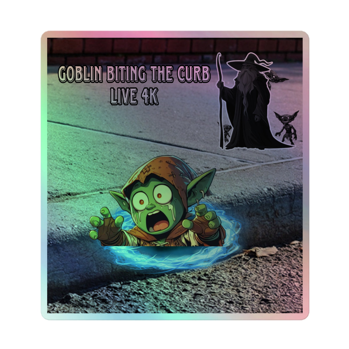 Goblin biting the curb 4k live (sticker)