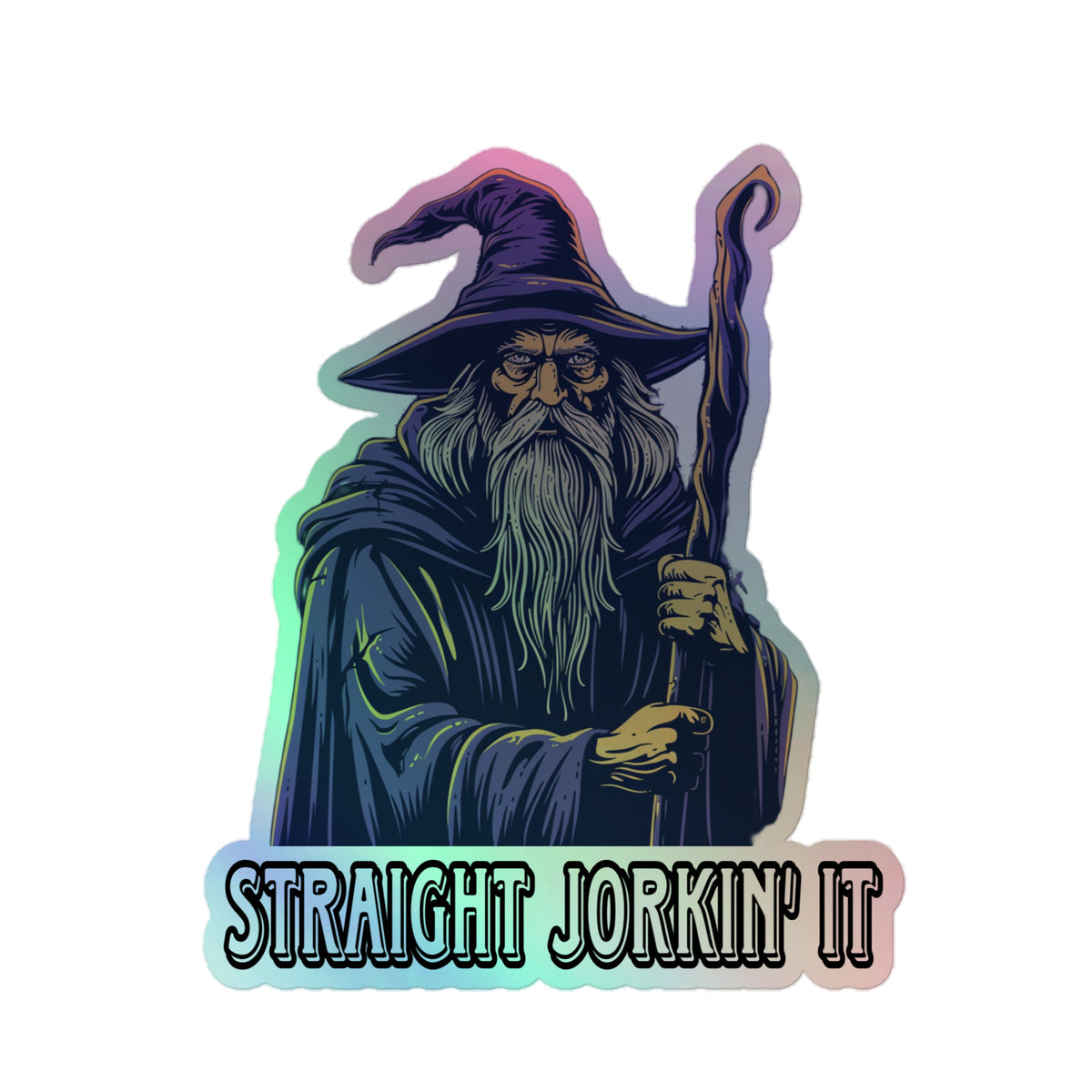 Straight jorkin' it (sticker)