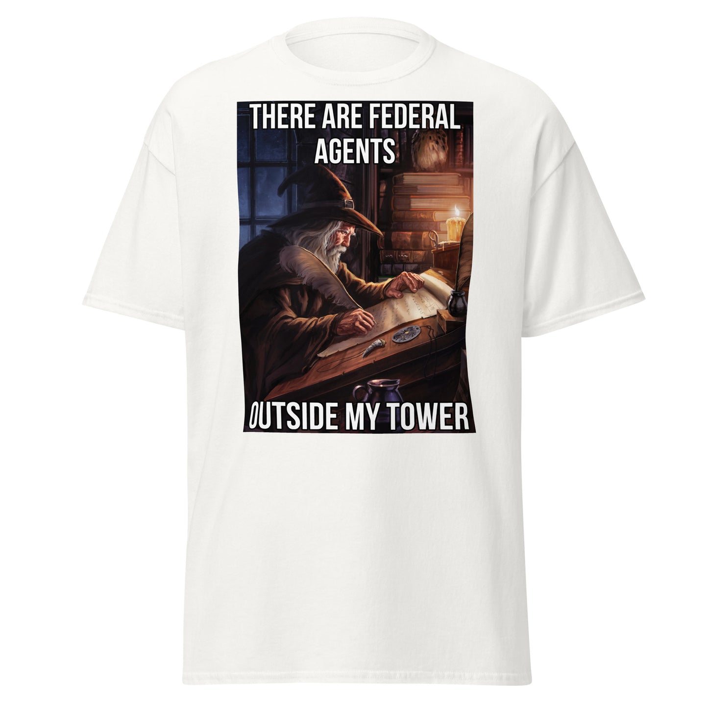 There are federal agents outside my tower