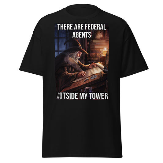 There are federal agents outside my tower