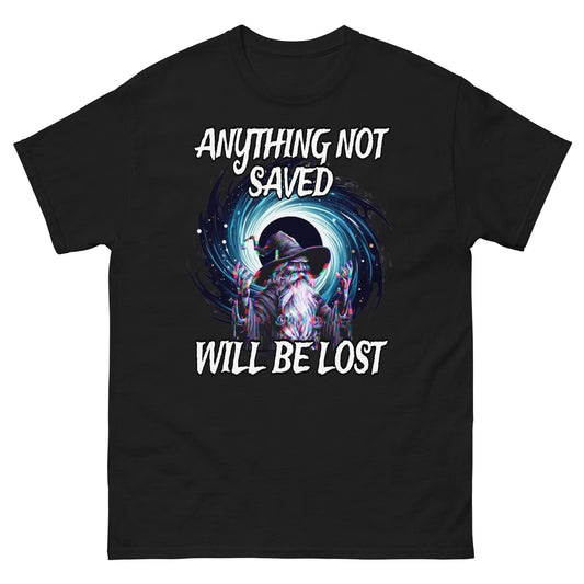 Anything not saved will be lost